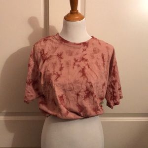 Tye Die semi crop top shirt